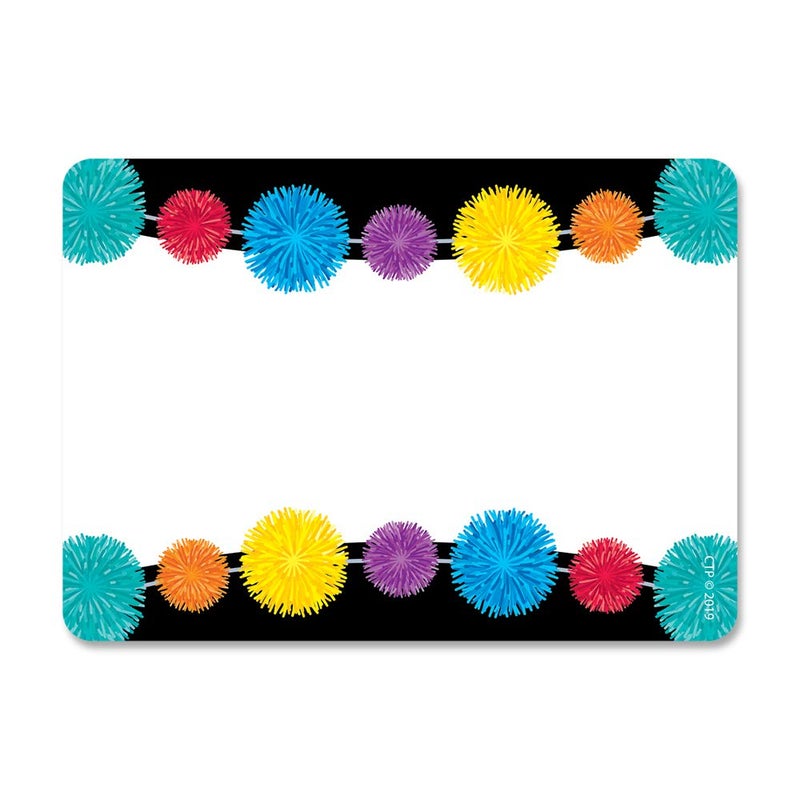 Creative Teaching Press Pom-Poms Name Tag Labels, Adhesive, CTP 8717 - Image 1